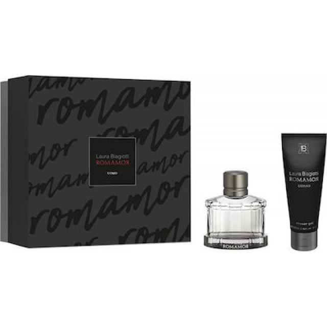 LAURA BIAGIOTTI Romamor Uomo SET: EDT 75ml + shower gel 100ml